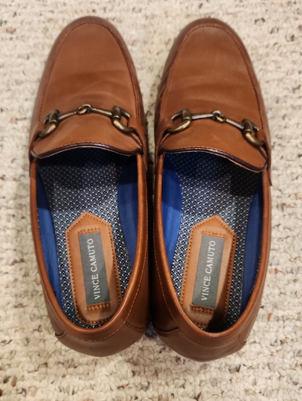 Vince Camuto Brown Leather Bit Loafers Sz.9.5